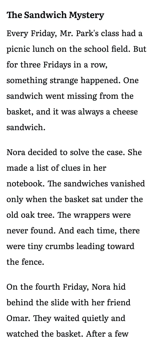 A short reading
