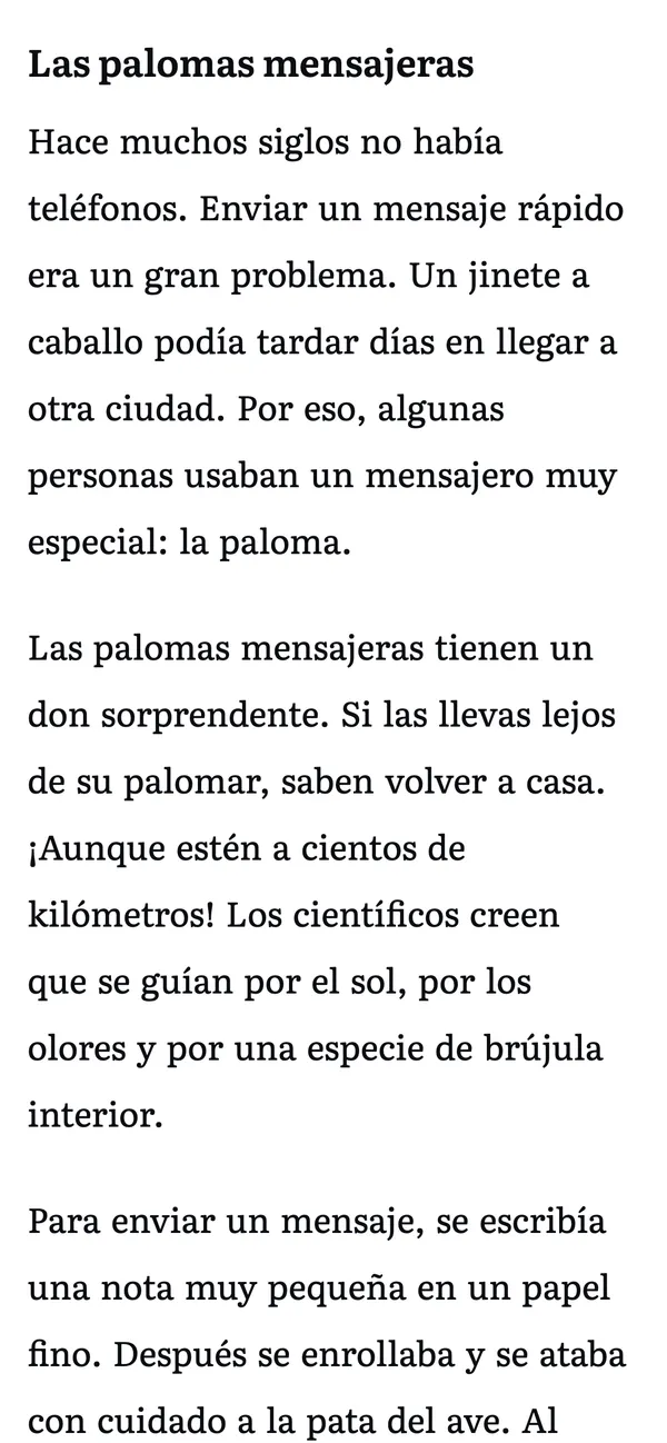Una lectura corta