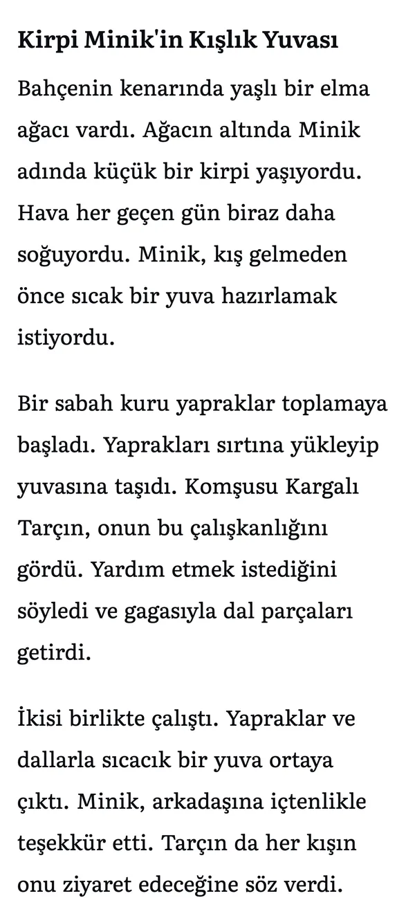 Kısa bir okuma